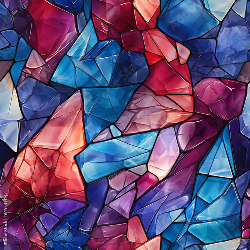 radiant gemstones dazzling blues reds and purples seamless  pattern  texture  background