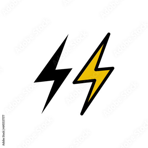 lightning bolt icon vector design templates