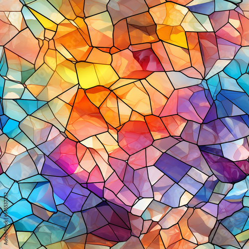 stained glass mosaics radiant multicolor shards seamless, pattern, texture, background