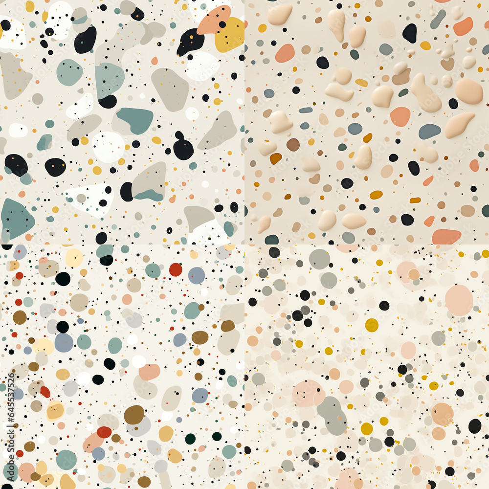 terrazzo speckles neutral palette seamless, pattern, texture, background