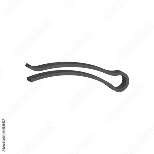 Metal Hair pin icon vector