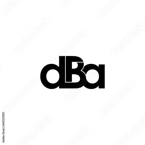 dba lettering initial monogram logo design photo