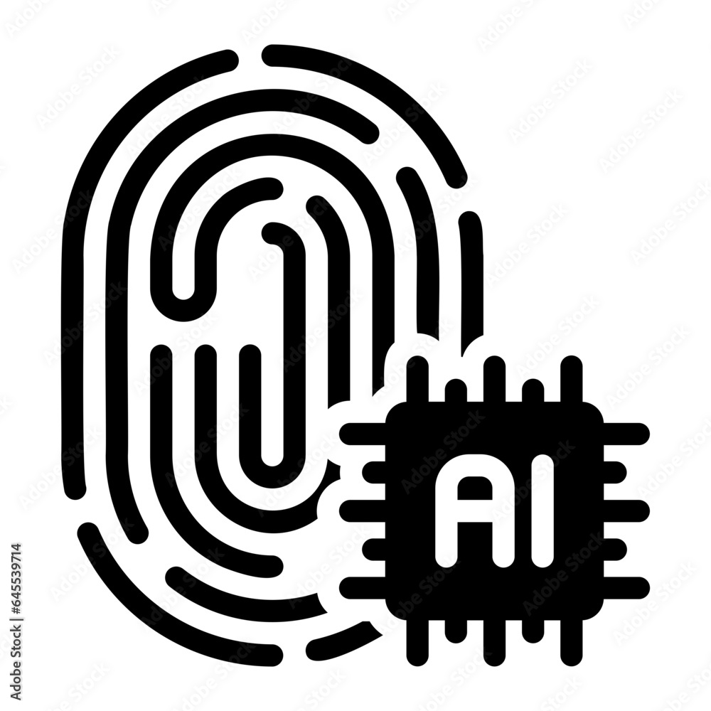 finger print glyph icon