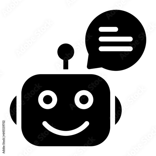 chatbot glyph icon