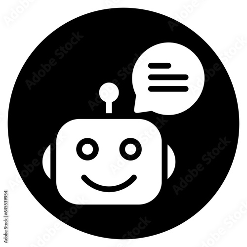 chatbot glyph icon