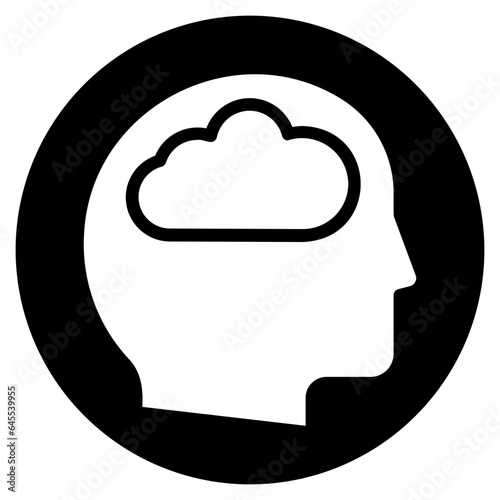 brain glyph icon