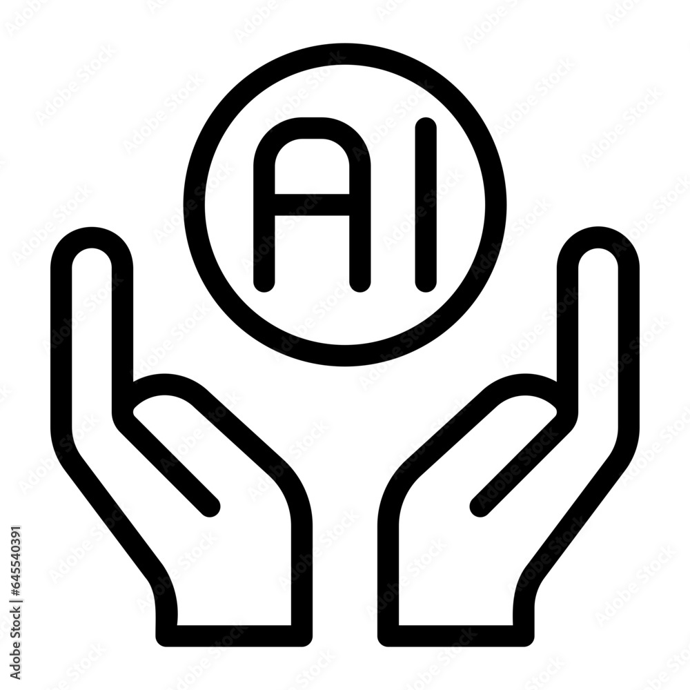 Obraz premium hands line icon
