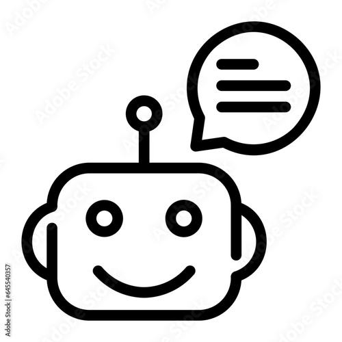 chatbot line icon