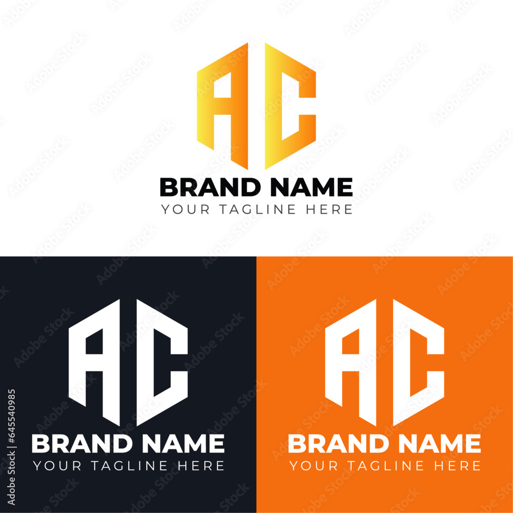 Two letters A C logo design ,Double letters polygon letter mark logo, Minimalist creative vector logo design template Two letters A C logo design ,Double letters polygon letter mark logo, Minimalist creative vector logo design template