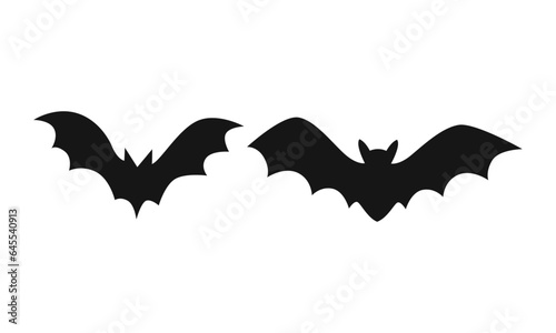 Vector bat vampire vector. scary ghost bat silhouette flying out to suck blood on halloween