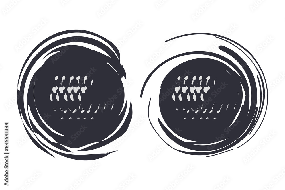 Vector abstract black ink splash banner vibrant brush strokes round sale banner modern blank web banner Vector abstract black ink splash banner vibrant brush strokes round sale banner modern blank web banner