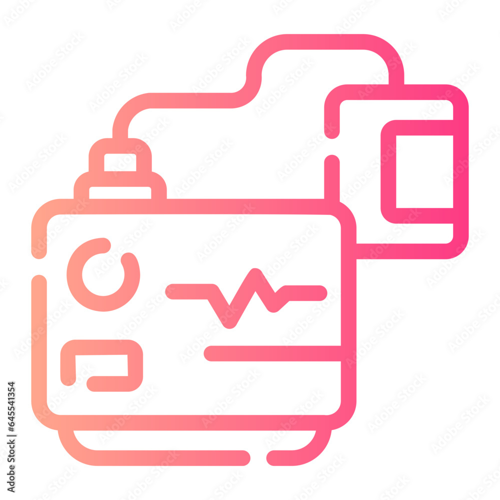 defbrillator Line Gradient Icon defbrillator Line Gradient Icon
