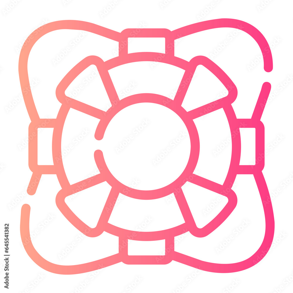 lifebuoy Line Gradient Icon