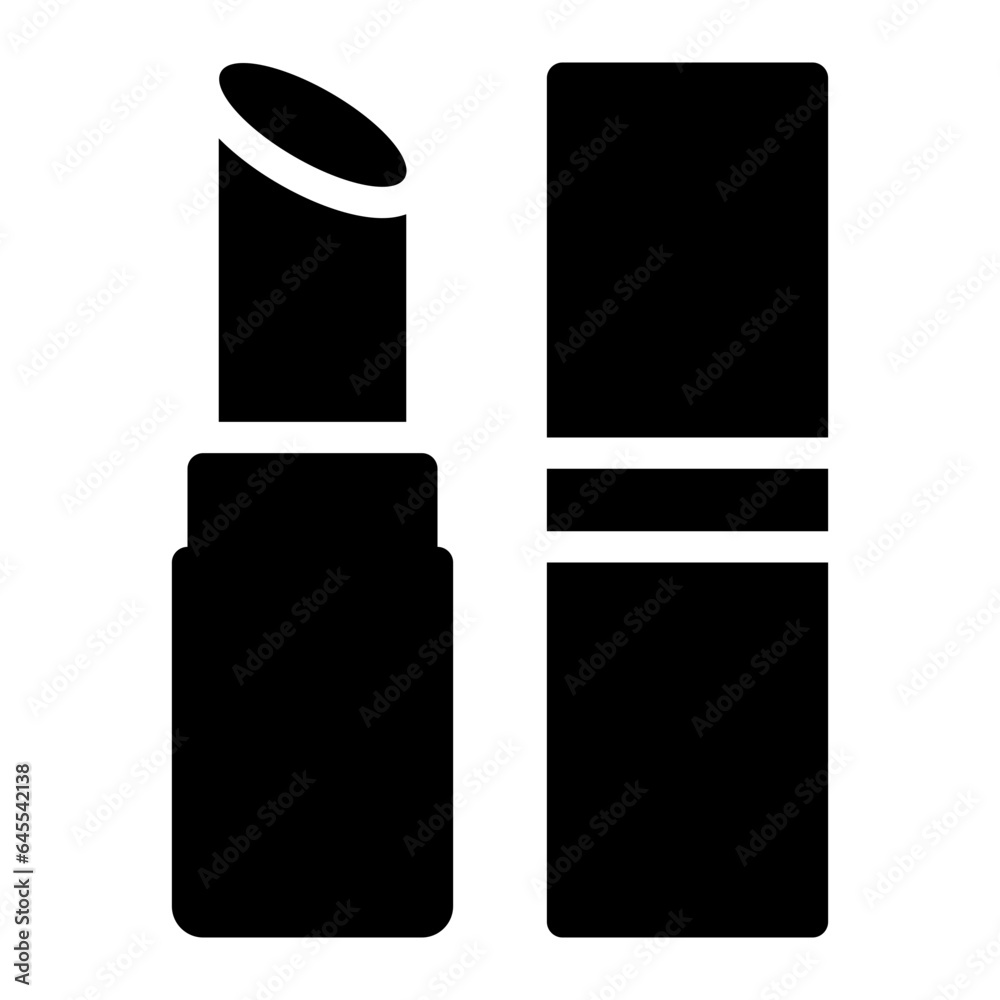 Lipstick makeup cosmetic solid glyph icon Lipstick makeup cosmetic solid glyph icon