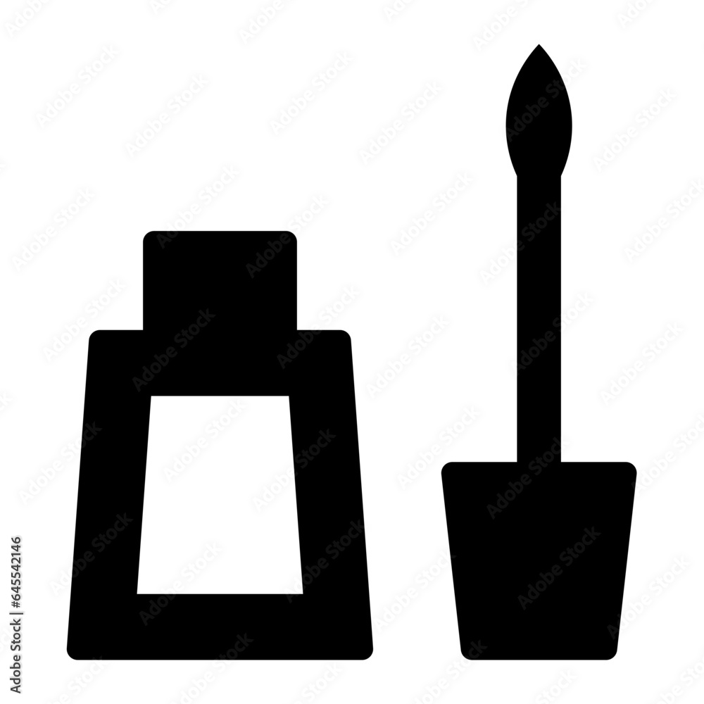 Eyeliner makeup cosmetic solid glyph icon
