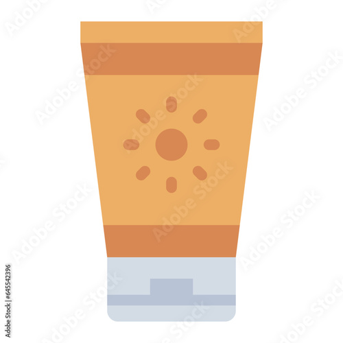 Sunscreen makeup cosmetic flat icon