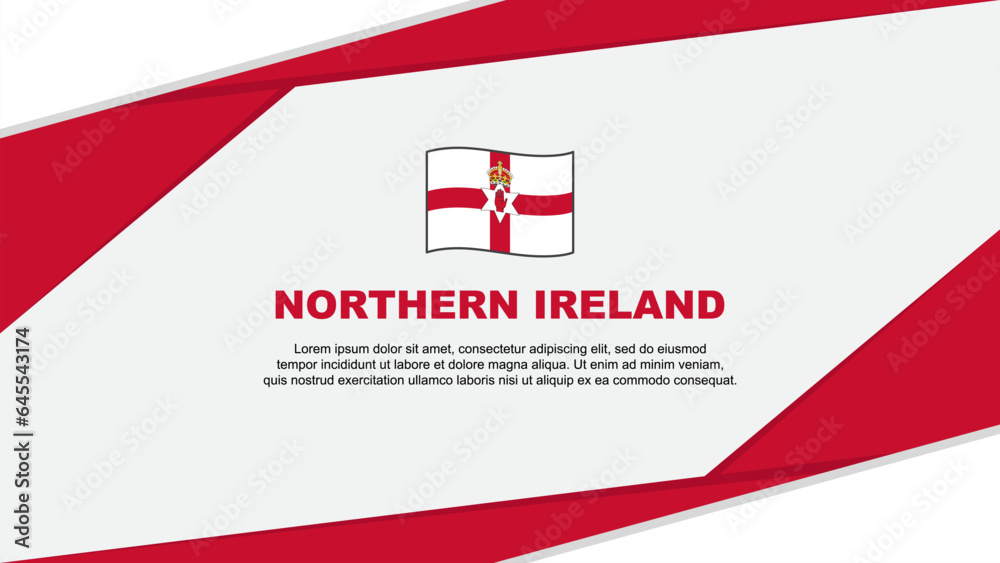 Fototapeta premium Northern Ireland Flag Abstract Background Design Template. Northern Ireland Independence Day Banner Cartoon Vector Illustration. Northern Ireland