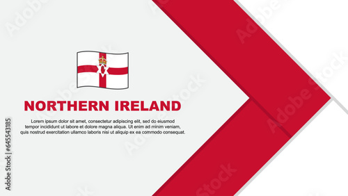 Northern Ireland Flag Abstract Background Design Template. Northern Ireland Independence Day Banner Cartoon Vector Illustration. Northern Ireland Cartoon