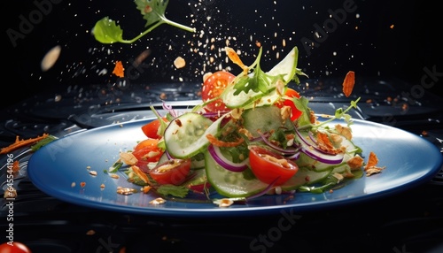 salad with tomatoes and cucumber