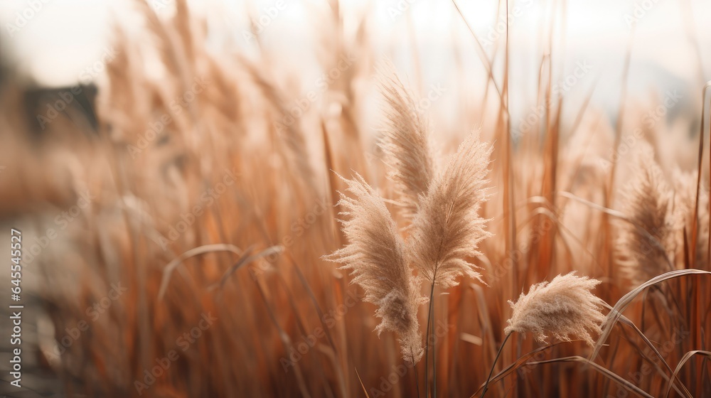 Natural background with pampas grass Natural background with pampas grass