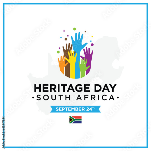 Heritage day South Africa greetings vector.
