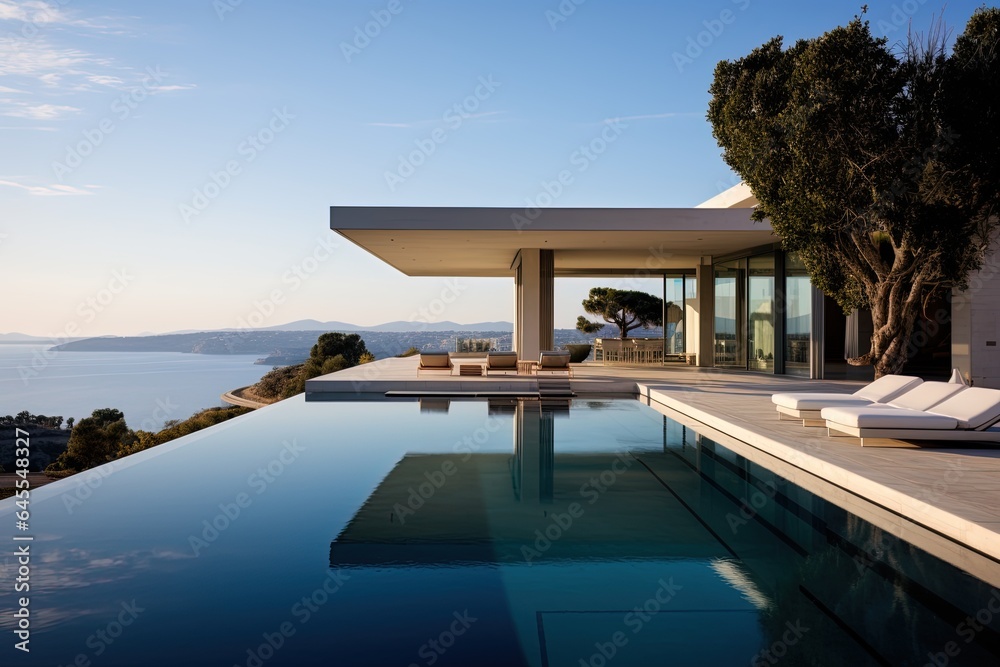 Fototapeta premium Luxury villa with pool.