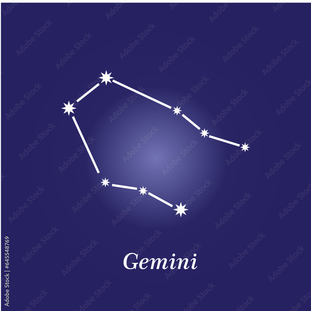 Horoscope star icon ,constellation zodiac flat style logo template