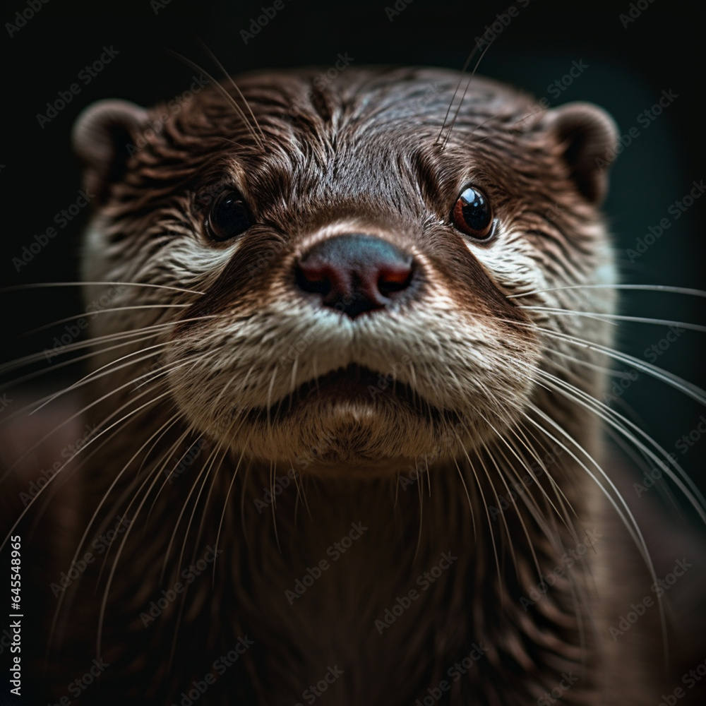 Generative AI cute and adorable otter in a different place and different style Generative AI cute and adorable otter in a different place and different style