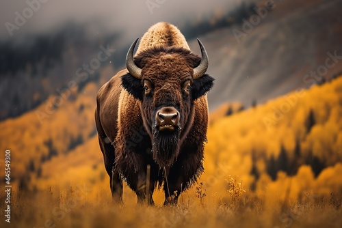 Bison in nature.