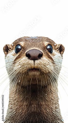 Generative AI cute and adorable otter in a different place and different style