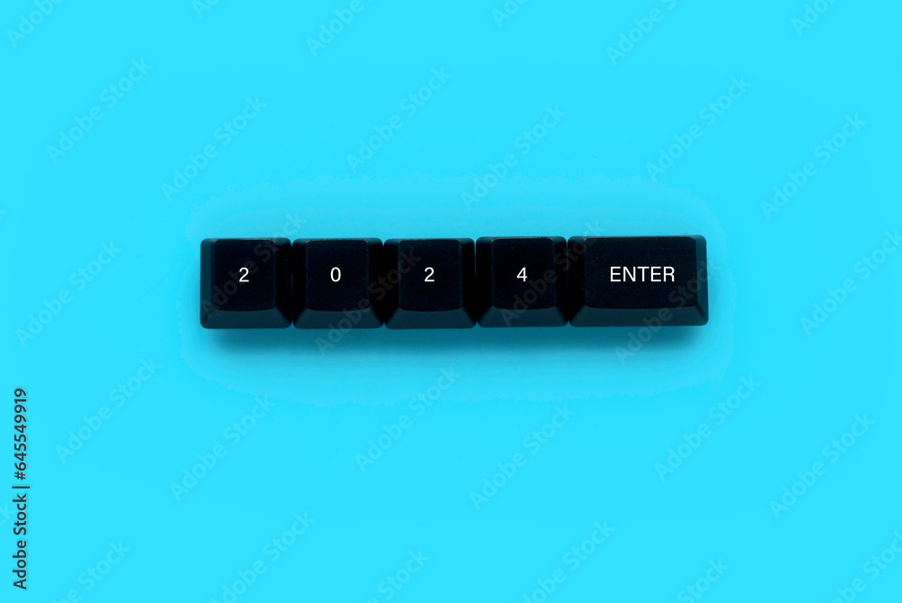 New year concept. Computer keyboard written with new year number. New year concept. Computer keyboard written with new year number.