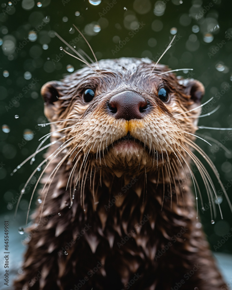 Generative AI cute and adorable otter in a different place and different style Generative AI cute and adorable otter in a different place and different style