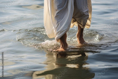 Jesus walking on water. 