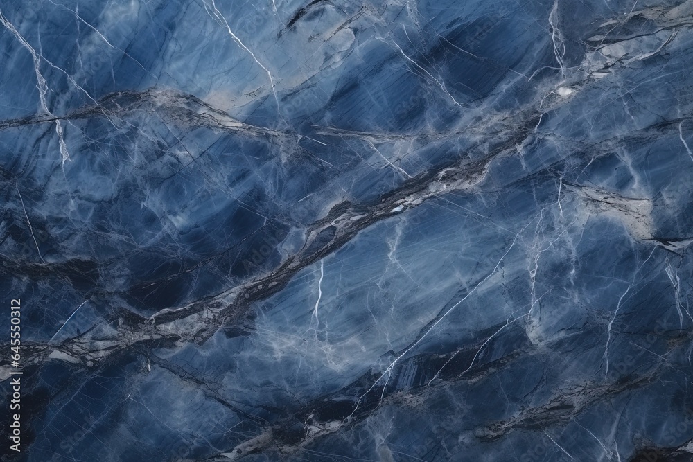 Fototapeta premium Blue navy marble texture background.