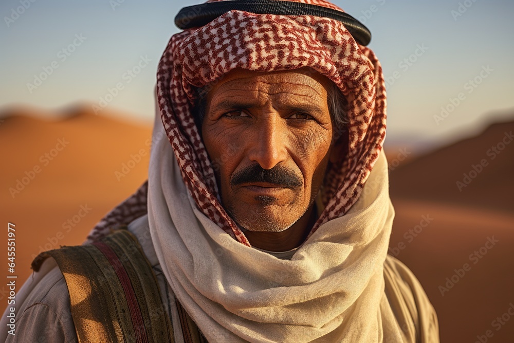 Berber man in the sand desert. Berber man in the sand desert.