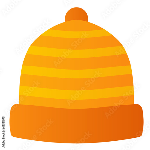 Beanie icon vector in winter season. Beanie design as an icon, symbol, winter or Christmas celebration. Beanie icon in graphic resource for cold season design. Winter clothes to keep the body warm