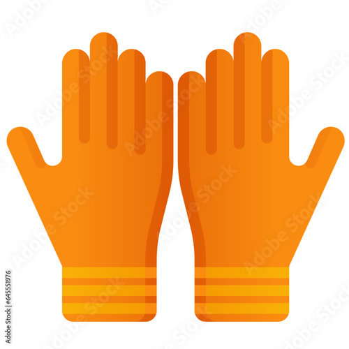 Gloves icon vector in winter season. Gloves design as an icon, symbol, winter or Christmas celebration. Gloves icon in graphic resource for cold season design. Winter clothes to keep the body warm
