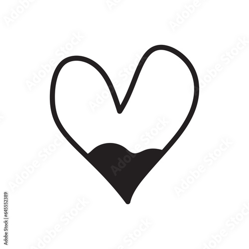 heart doodle line for decoration