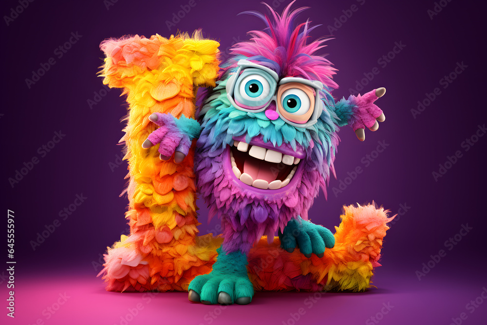 Decorative alphabet with cartoon, funny, character, Decorative alphabet with cartoon, funny, character,