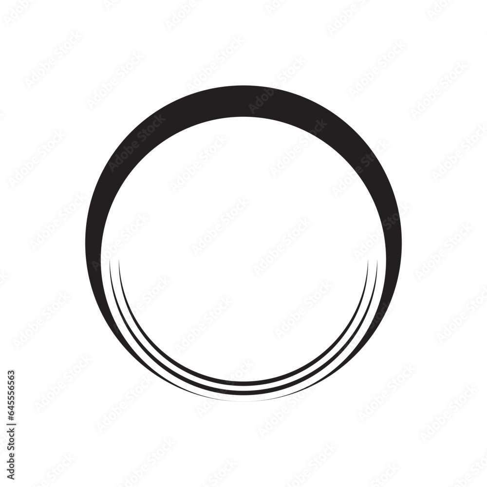circle frame with line style circle frame with line style