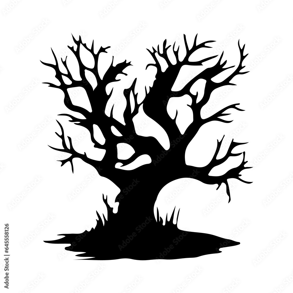 halloween tree ,tree devil scary scary halloween illustration vector halloween tree ,tree devil scary scary halloween illustration vector