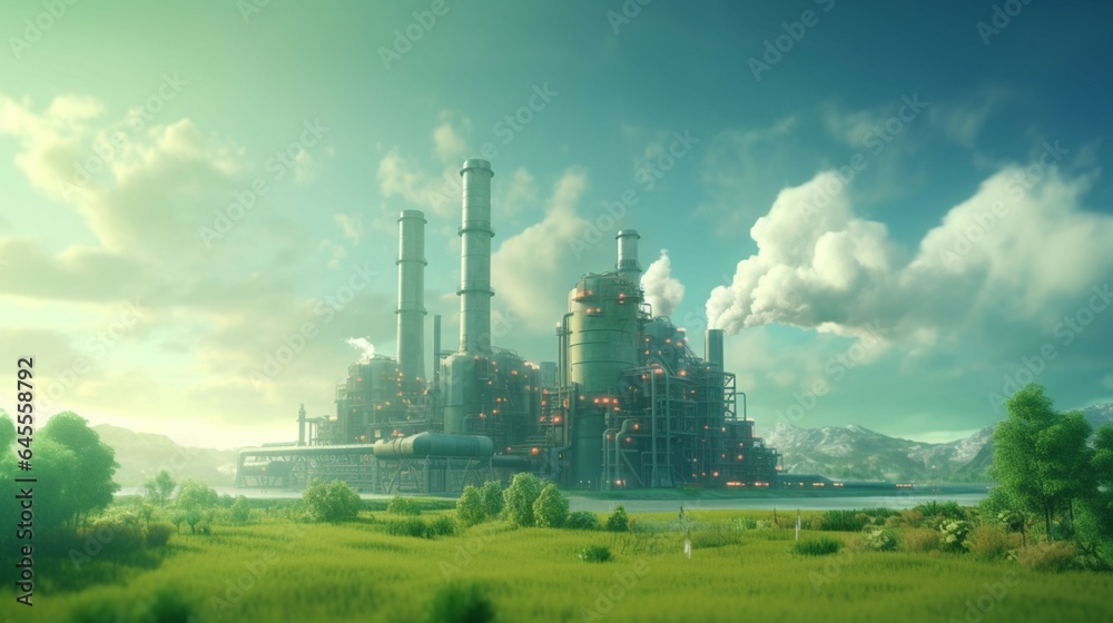 Green Industry Eco Power Factory Good environment generative ai