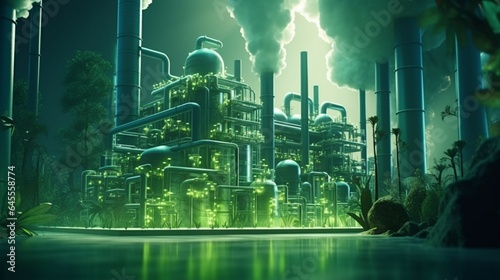 Green factory industry for good environment ozone air generative ai