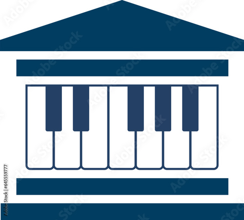 Museum with piano note inside