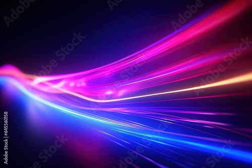 abstract futuristic background with pink blue glowing neon moving high speed wave lines and bokeh lights. Data transfer concept Fantastic wallpaper