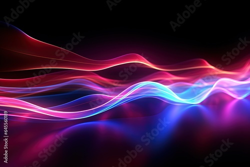 abstract futuristic background with pink blue glowing neon moving high speed wave lines and bokeh lights. Data transfer concept Fantastic wallpaper