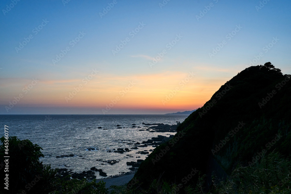 潮岬からの夕日