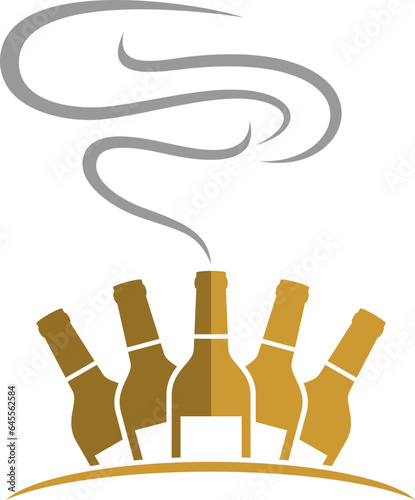 Five bottle with swoosh on top