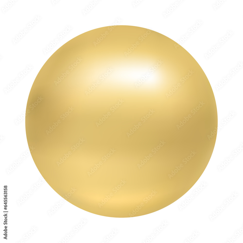 Vector golden sphere on white background