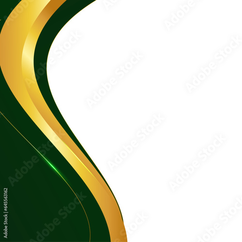 Vector green abstract modern waves template